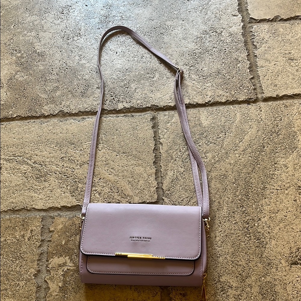 Forever Young Purple Crossbody Bag with Structured Design